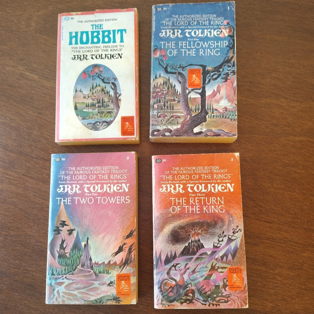 Lord Of The Rings and The Hobbit 1965 book Set Ballantine Vintage Tolkien